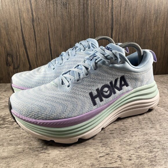 Hoka One One Gaviota 5 Women’s 9 B Airy Blue Sunlit Ocean Running *NO INSOLES* - Picture 2 of 10